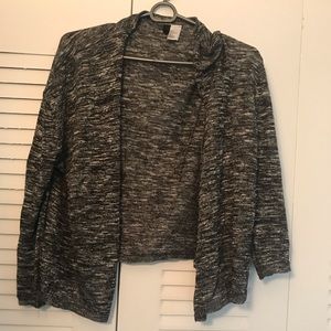 Gray knitted shrug, 3/4 sleeve